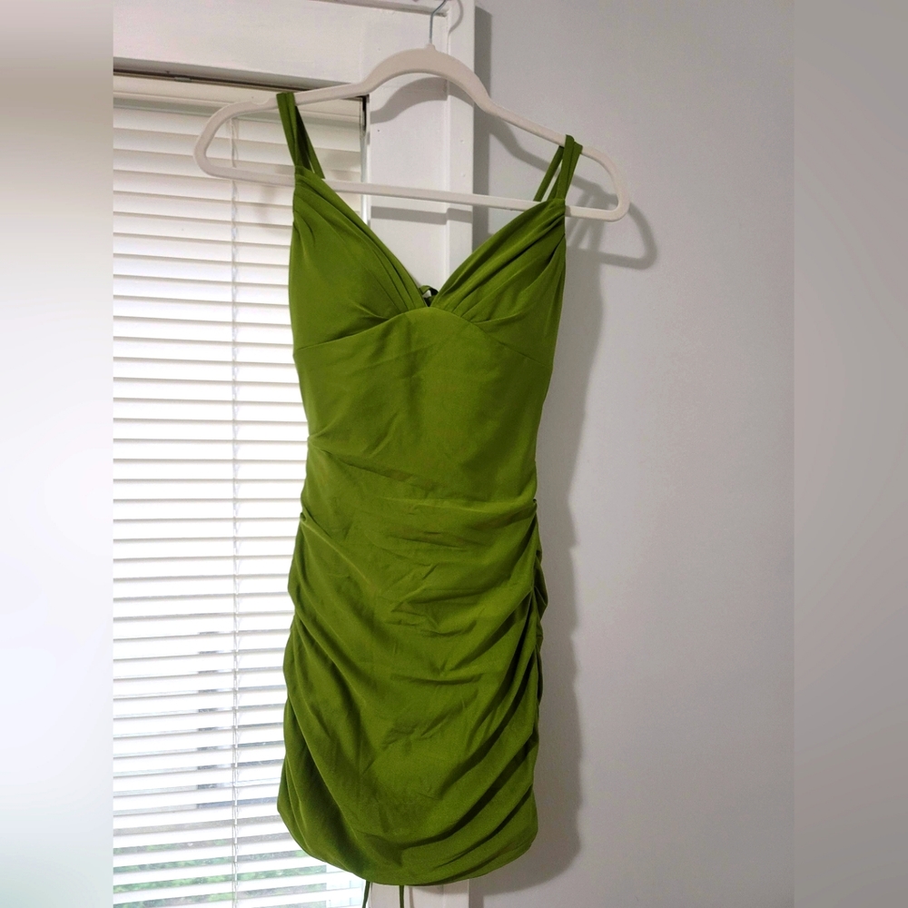 V NIAX, Wedding dress, Olive Green, Short dress